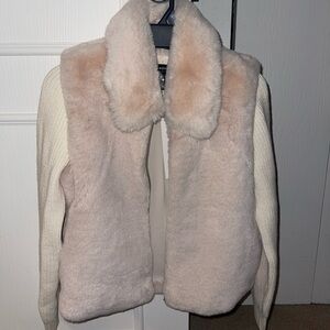 Aqua Cream Faux Fur Jacket